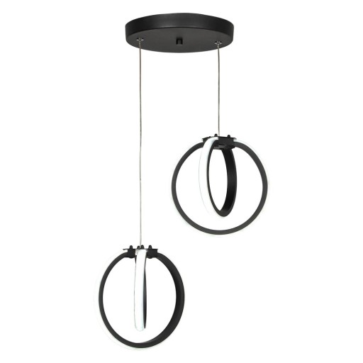 Lustră neagră LED din metal ø 20 cm Sezen – Squid Lighting