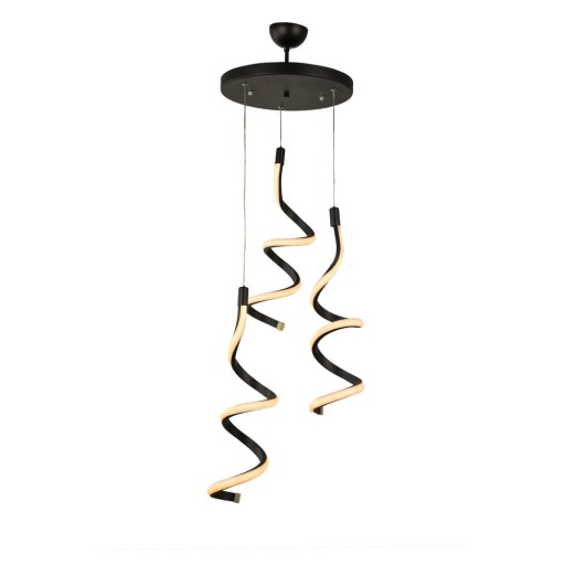 Lustră neagră LED din metal ø 30 cm Hilton – Squid Lighting
