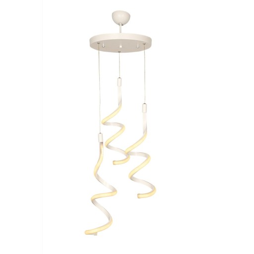Lustră albă LED din metal ø 30 cm Hilton – Squid Lighting
