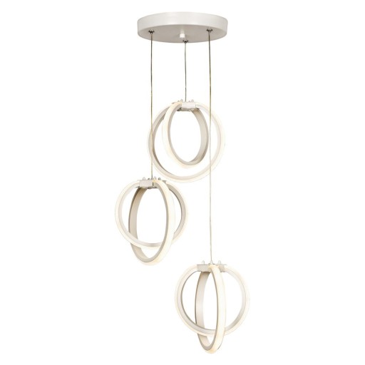Lustră albă LED din metal ø 20 cm Sezen – Squid Lighting