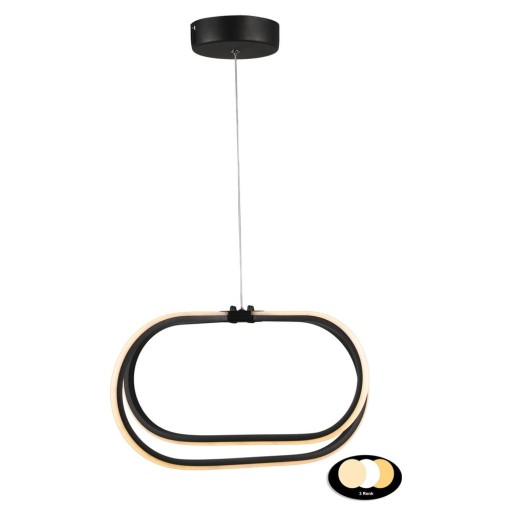 Lustră neagră LED din metal ø 42 cm Loca – Squid Lighting