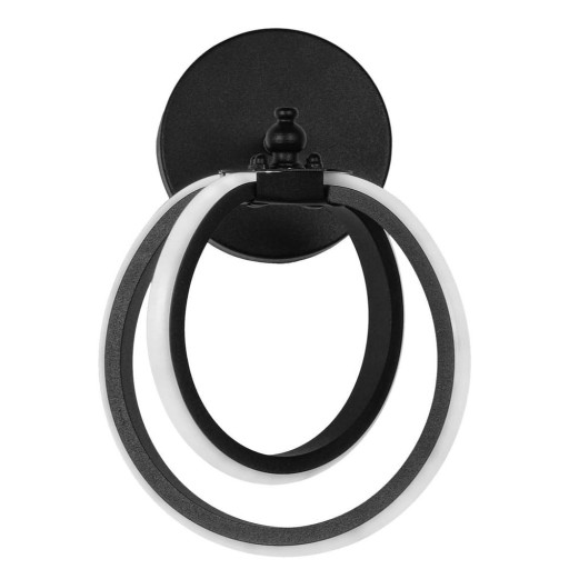 Aplică de perete neagră LED din metal Sezen – Squid Lighting