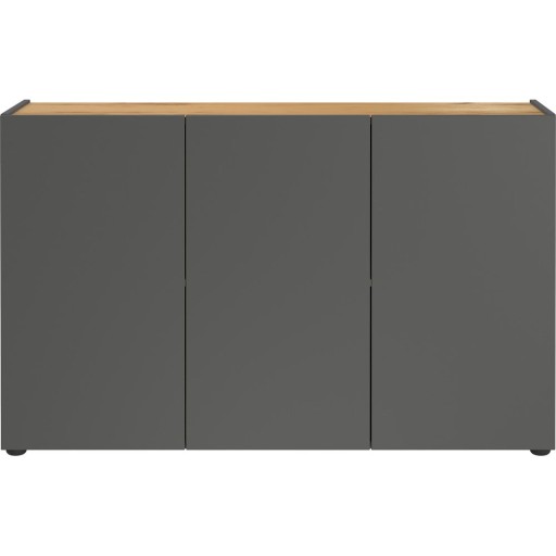 Dulap gri antracit cu aspect de lemn de stejar 120x76x34 cm Adrano – Germania