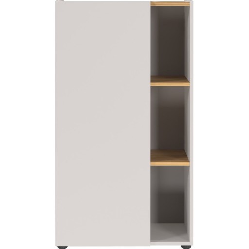 Bibliotecă albă cu aspect de lemn de stejar 61x110x34 cm Adrano – Germania