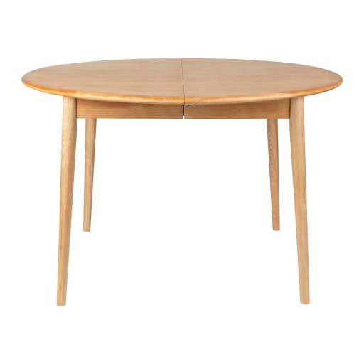 Masă de dining rotundă extensibilă cu blat cu aspect de lemn de stejar cu blat suplimentar ø 120 cm Twist – Zuiver