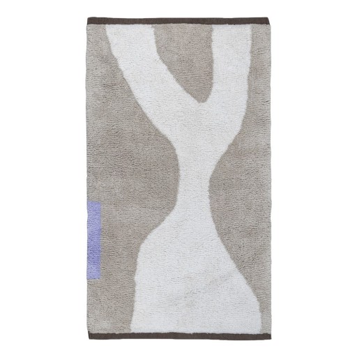 Covor alb/bej lavabil din bumbac 50x80 cm Figura – Mette Ditmer Denmark