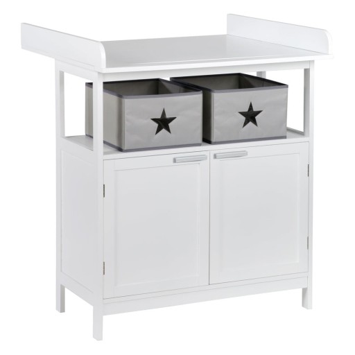 Comodă de copii albă cu masă de schimbat 75x100x87 cm Hamburg – Roba