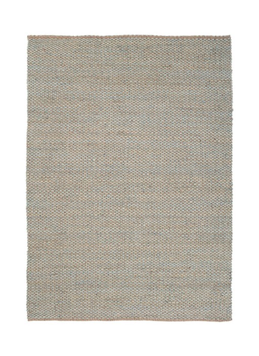 Covor Ruanda, Bizzotto, 160x230 cm, iuta, tesut manual, maro/albastru deschis