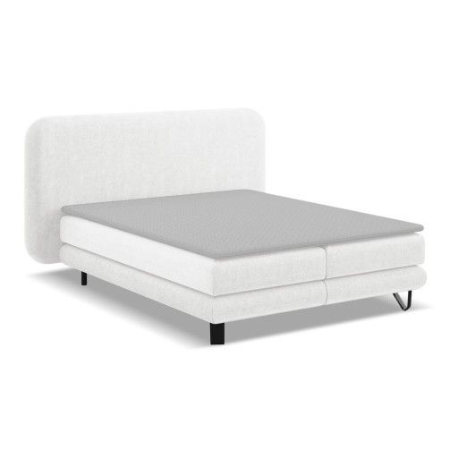 Pat boxspring alb 140x200 cm Ilima – Makamii