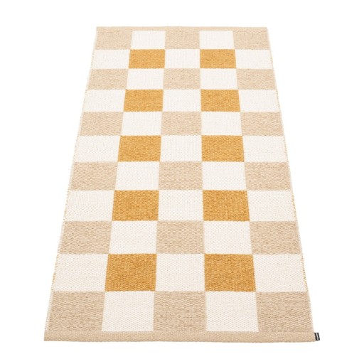 Covor tip traversă pentru interior și exterior galben ocru/bej 70x160 cm Pix Vanilla Ochre – Pappelina