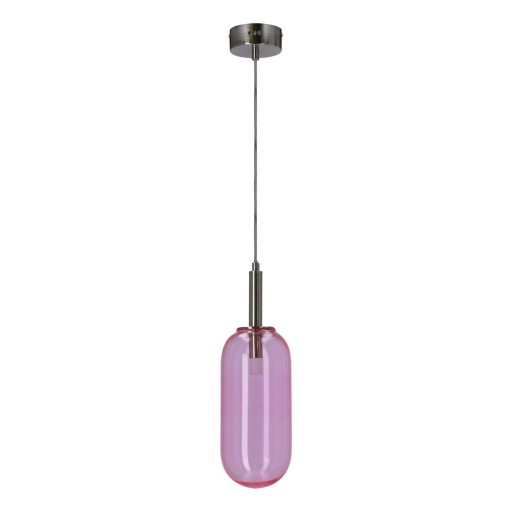 Lustră mov LED cu abajur din sticlă ø 13 cm Fiuggi – Candellux Lighting