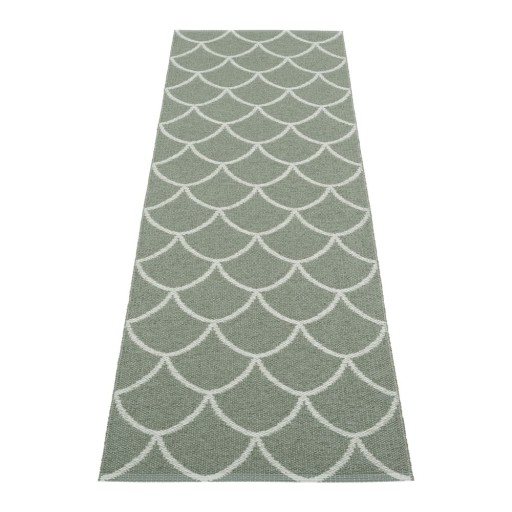 Covor tip traversă pentru interior și exterior verde 70x225 cm Kotte Army Sage – Pappelina