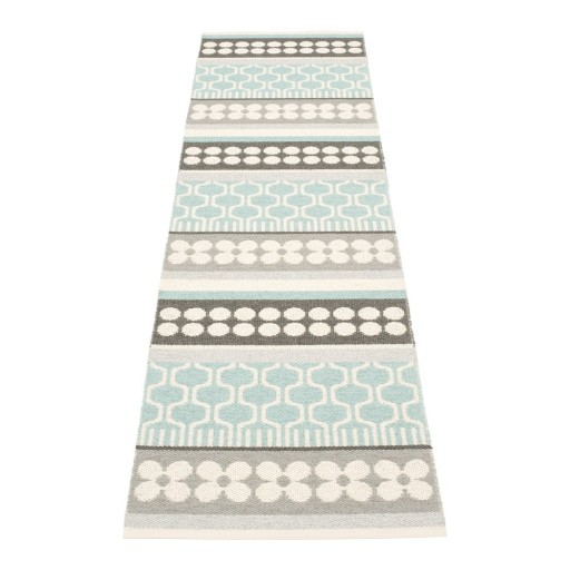 Covor tip traversă pentru interior și exterior gri/turcoaz 70x270 cm Asta Pale Turquoise – Pappelina