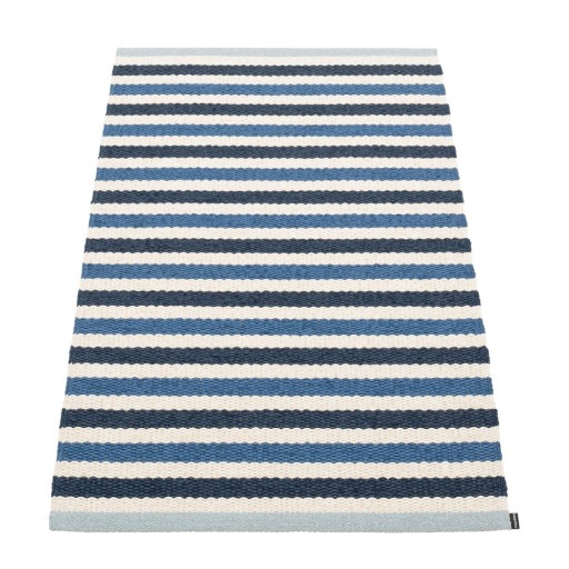Covor pentru exterior și interior albastru/crem 70x120 cm Teo Denim – Pappelina