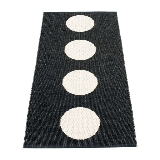 Covor tip traversă pentru interior și exterior alb-negru 70x150 cm Vera Black – Pappelina