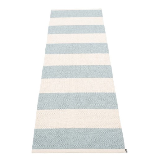 Covor tip traversă pentru interior și exterior albastru deschis/crem 70x225 cm Bob Blue Fog – Pappelina