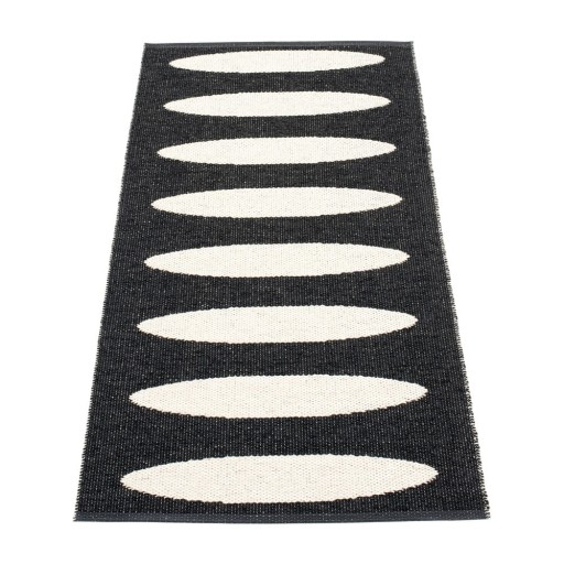 Covor tip traversă pentru interior și exterior negru 70x150 cm Ella Black – Pappelina