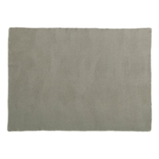 Pătură gri/bej din amestesc de lână 140x200 cm Ylva Dark Linen – Pappelina