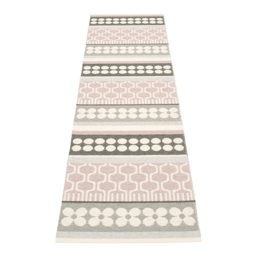 Covor tip traversă pentru interior și exterior roz deschis/gri 70x270 cm Asta Pale Rose – Pappelina