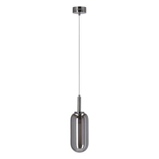 Lustră gri antracit LED cu abajur din sticlă ø 13 cm Fiuggi – Candellux Lighting