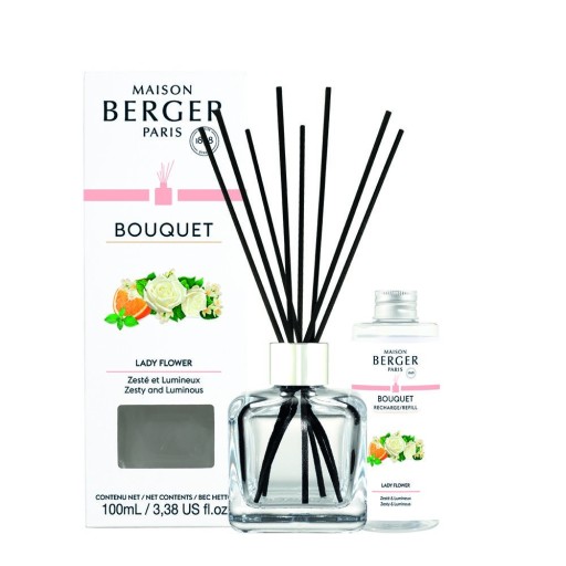 Difuzor parfum camera Maison Berger Ice Cube cu parfum  Lady Flower 100ml