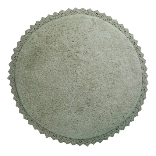 Covor verde lavabil țesut manual rotund din bumbac ø 110 cm Perla Olive – Nattiot