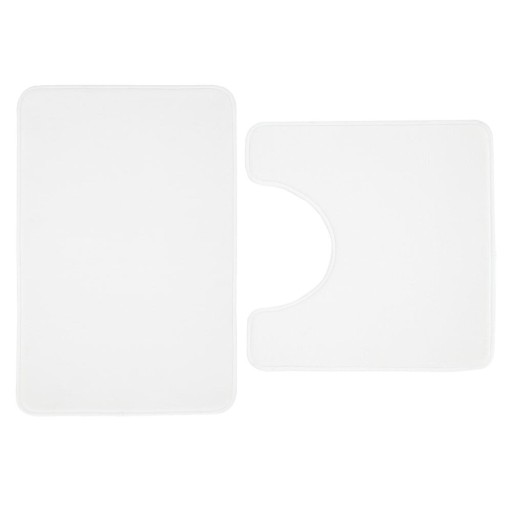 Covorașe de baie albe pentru WC 2 buc. din spumă cu memorie 50x80 cm Anti-Bacterial – Catherine Lansfield