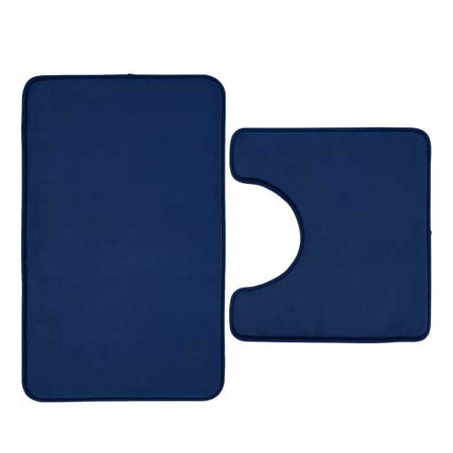 Covorașe de baie albastru-închis pentru WC 2 buc. din spumă cu memorie 50x80 cm Anti-Bacterial – Catherine Lansfield