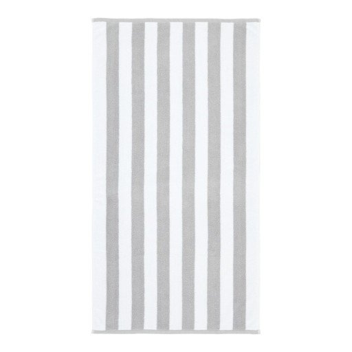 Prosop alb-gri din bumbac din frotir 90x140 cm Reversible Stripe – Bianca