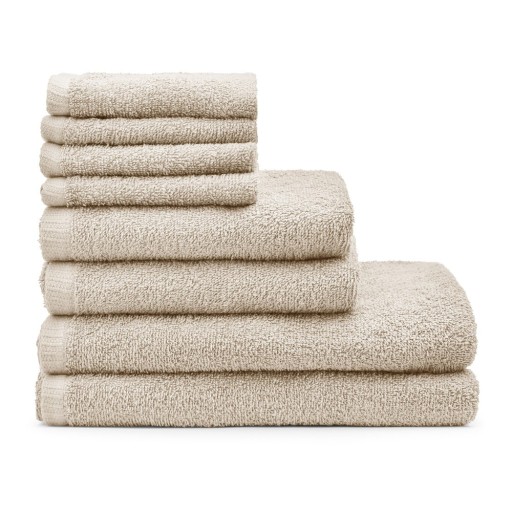 Prosoape de baie bej 8 buc. din bumbac cu uscare rapidă Quick Dry – Catherine Lansfield