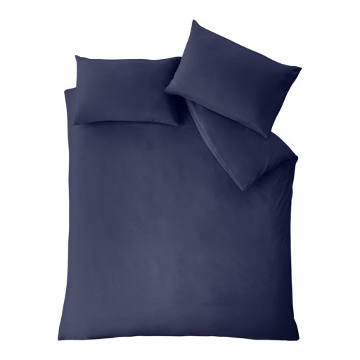 Lenjerie de pat albastru-închis din microfibră pentru pat dublu/extinsă 230x220 cm So Soft Easy Iron – Catherine Lansfield