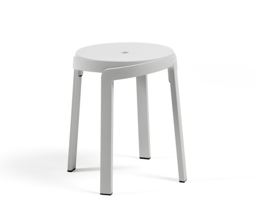 Scaun exterior Nardi Stack Mini 48cm  h 46.5cm  alb gesso