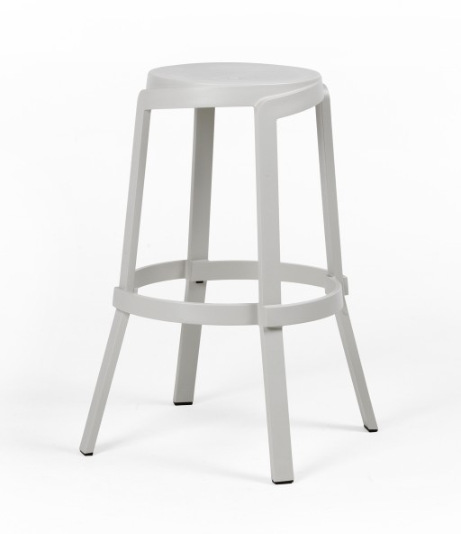 Scaun exterior Nardi Stack Maxi 48cm  h 76.5cm  alb gesso
