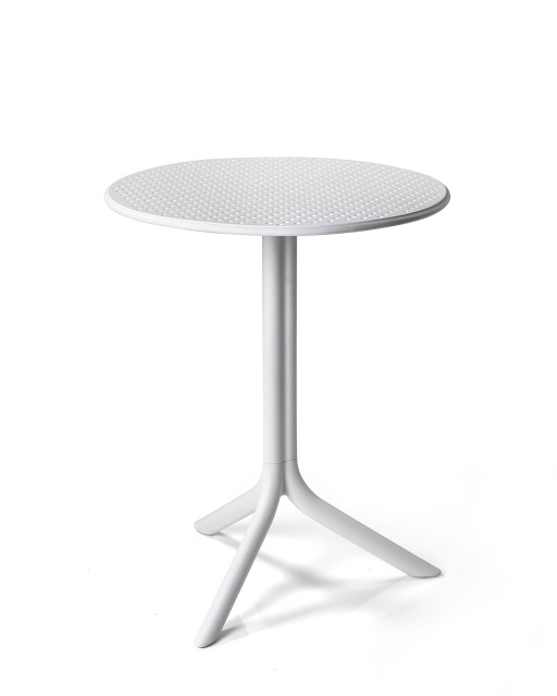 Masa exterior Nardi Step d 60.5cm  h 76.5 / 40cm  alb