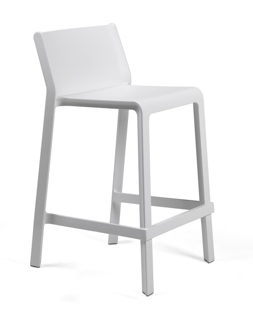 Scaun inalt exterior Nardi Trill Mini Stool  h65cm  alb
