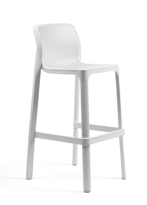 Scaun inalt exterior Nardi Net Stool  h76cm  alb