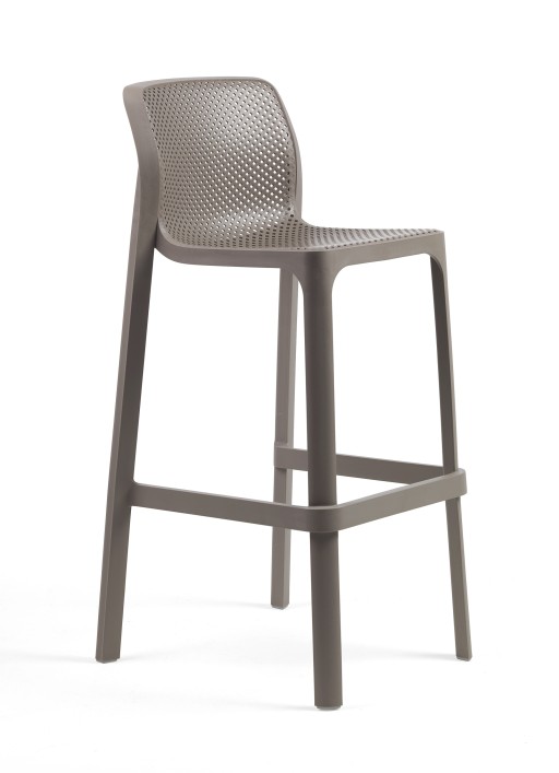 Scaun inalt exterior Nardi Net Stool  h76cm  tortora