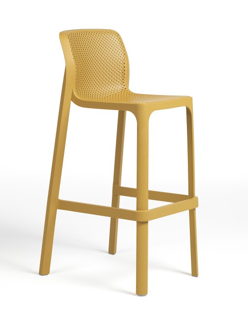 Scaun inalt exterior Nardi Net Stool  h76cm  mustar