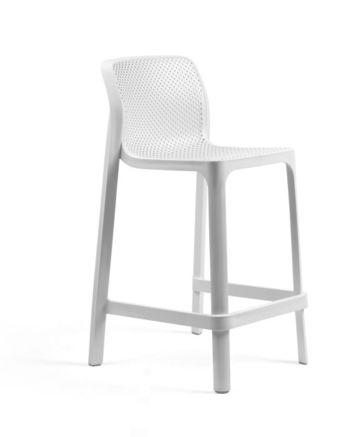 Scaun inalt exterior Nardi Net Mini Stool  h65cm  alb
