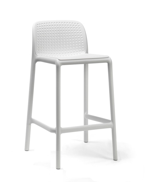 Scaun inalt exterior Nardi Lido Mini Stool  h65cm  alb