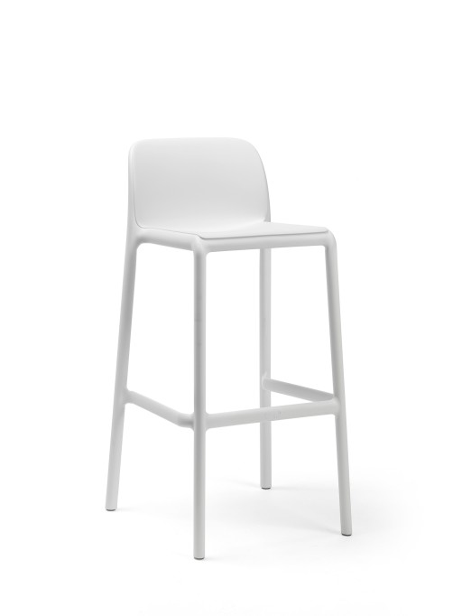 Scaun inalt exterior Nardi Faro Stool  h76cm  alb