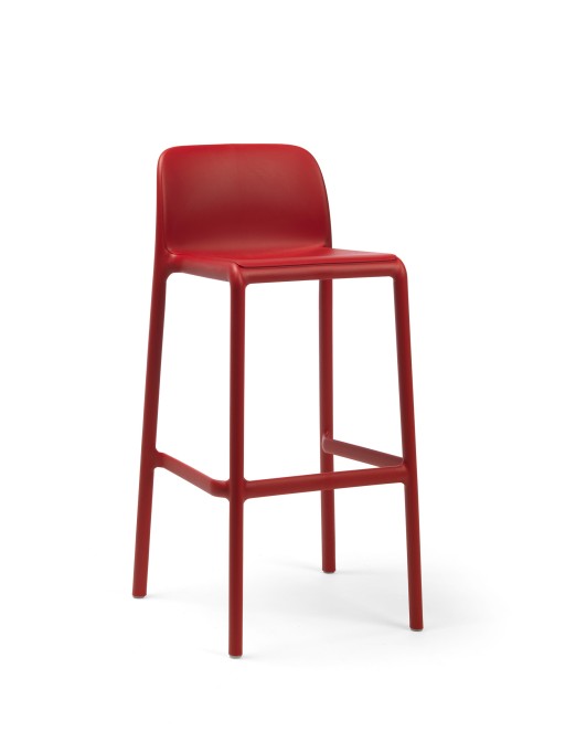 Scaun inalt exterior Nardi Faro Stool  h76cm  rosu