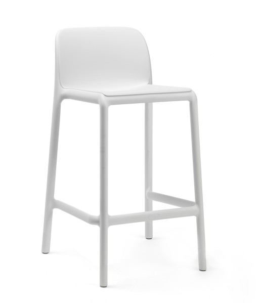 Scaun inalt exterior Nardi Faro Mini Stool  h65cm  alb