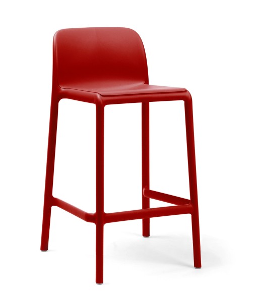Scaun inalt exterior Nardi Faro Mini Stool  h65cm  rosu