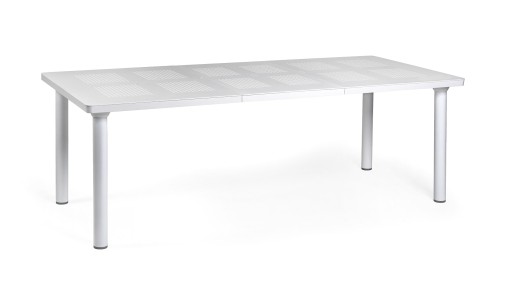 Masa exterior Nardi Libeccio 160 extensibila  max 220x100cm  baza aluminiu  alb