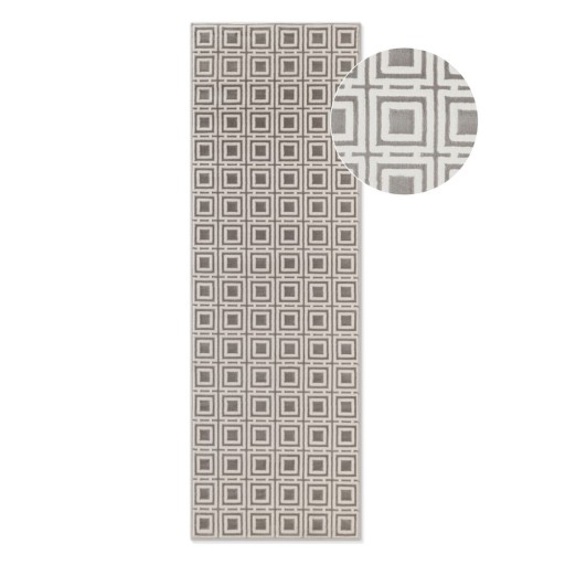 Covor tip traversă gri/crem 80x240 cm Perles Howlite – Elle Decoration