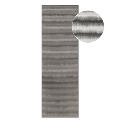 Covor tip traversă gri antracit/crem 80x240 cm Perles Dolomite – Elle Decoration