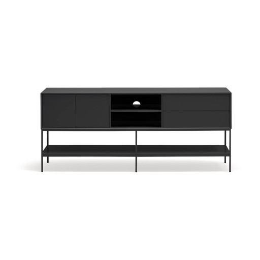 Comodă TV neagră 175x74x45 cm Platt – Teulat