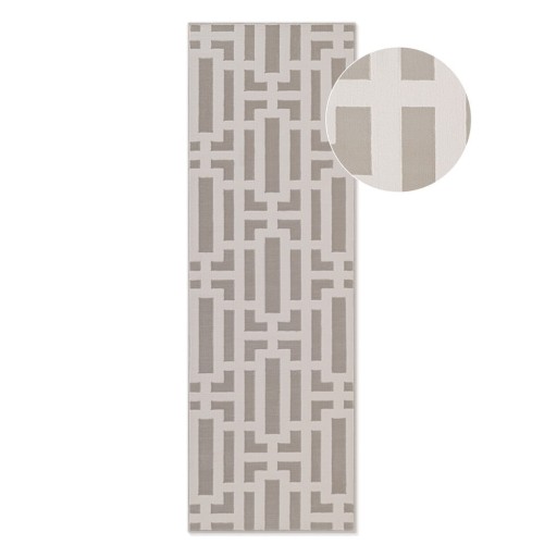 Covor tip traversă gri/crem 80x240 cm Perles Onyx – Elle Decoration