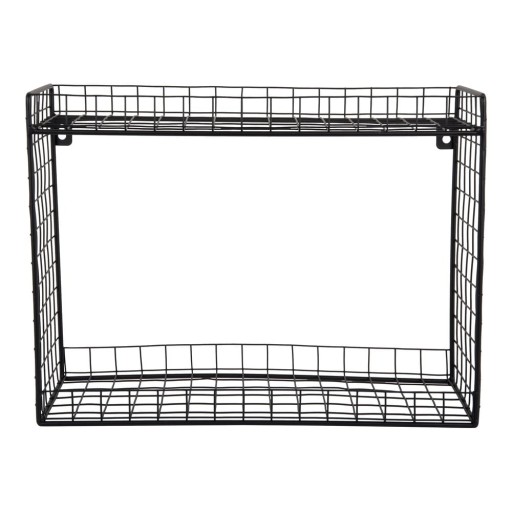 Raft negru etajat din oțel 40 cm Reja – PT LIVING